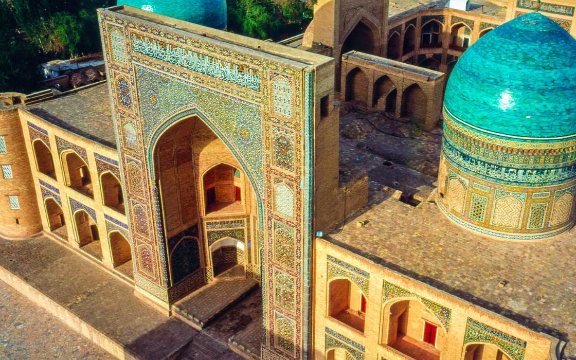 Moschee in Usbekistan von oben