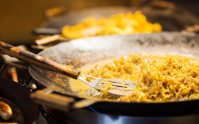Typisches estnisches Gericht aus Sauerkraut