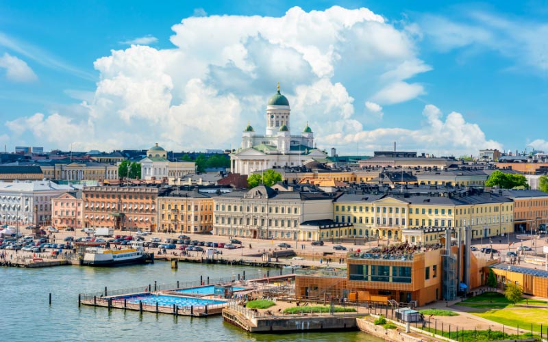 Blick auf Helsinki