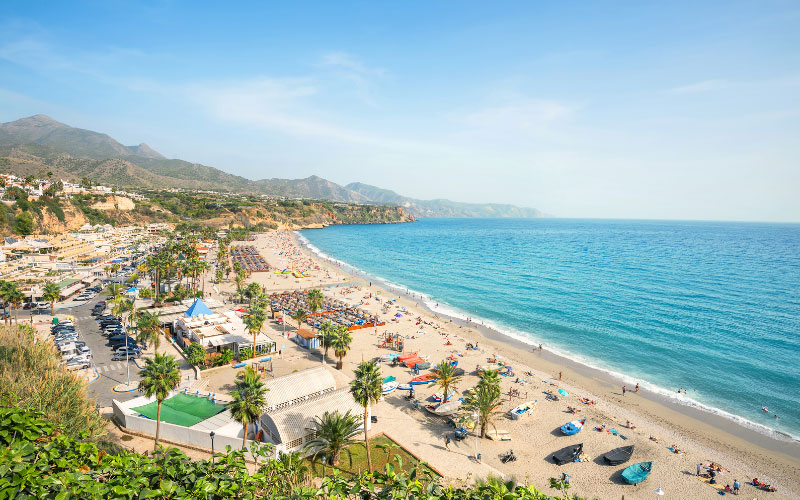 Strand in Málaga.
